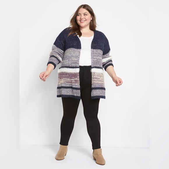 Lane Bryant Open-Front Textured Cardigan - Picture 3 of 4